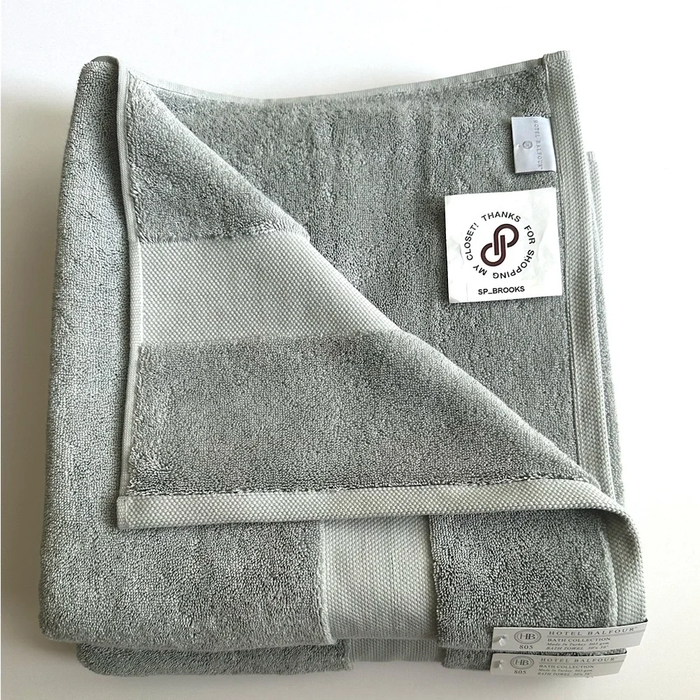 🎁2PC Hotel Balfour Bath Towel Set - Magnetgry - 805 gsm - Made in Turkey